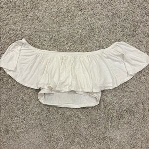 White Flowy Cropped Top